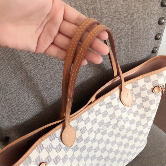 💋SOLD Louis Vuitton Neverfull MM Azure - Picture 3 of 8